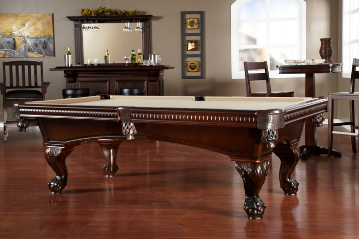 American Heritage Marietta Pool Table - E2792SR-KD - With Matching Bar Set