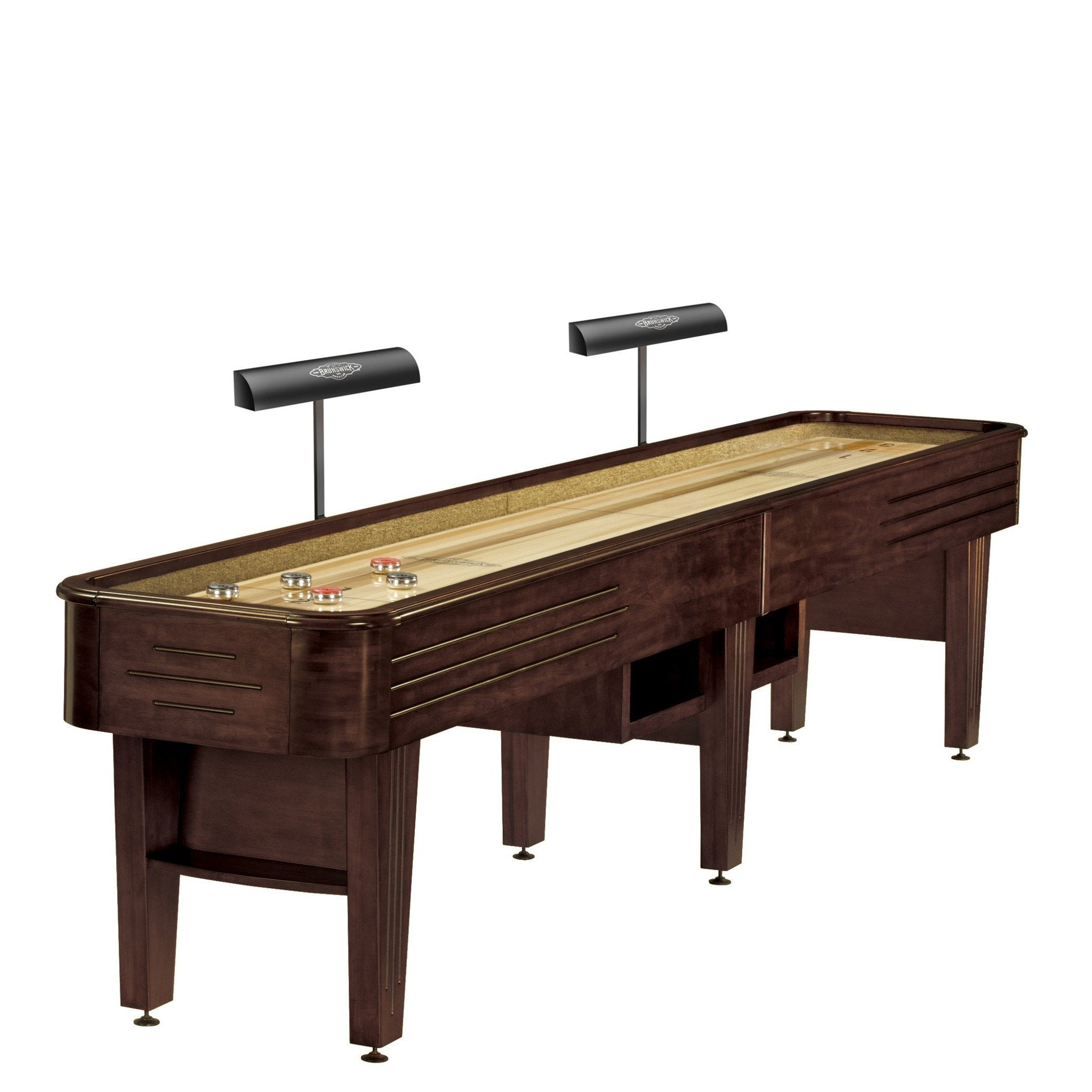 Brunswick Andover II 14' Shuffleboard Table Espresso With Table Lights