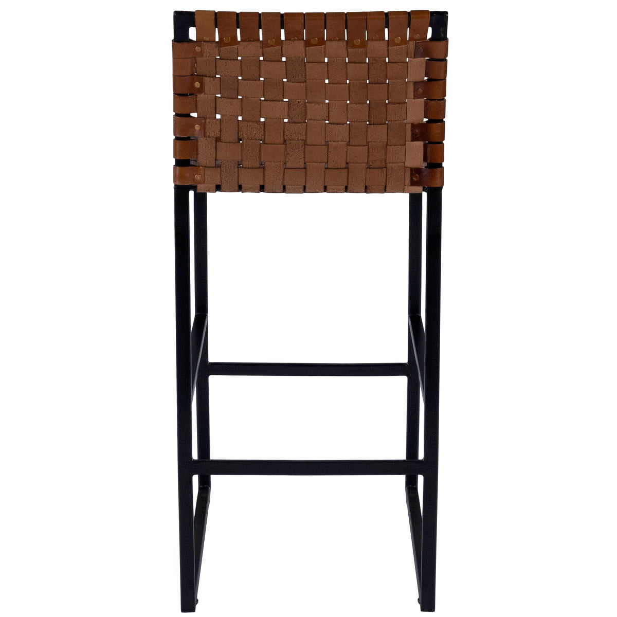 5445344 Butler Industrial Chic Bar Stool Brown Woven