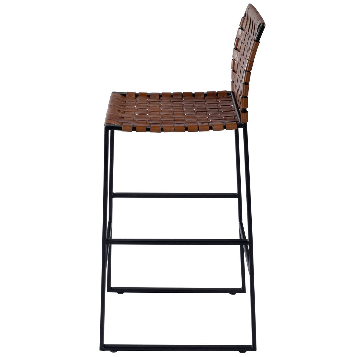 5445344 Butler Industrial Chic Bar Stool Leather Brown