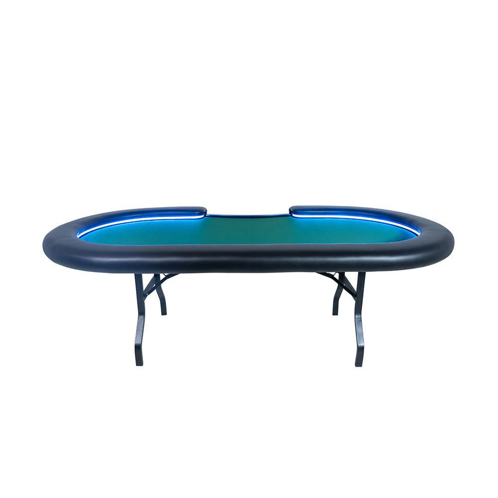 BBO Aces Pro Alpha Poker Table Blue LED Green Speed Suit