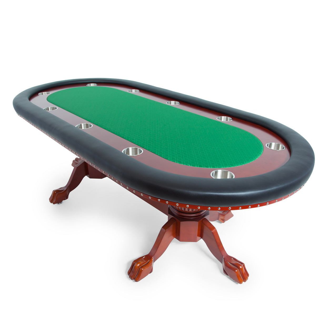 BBO Rockwell Poker Table Mahogany Speed Suited Green