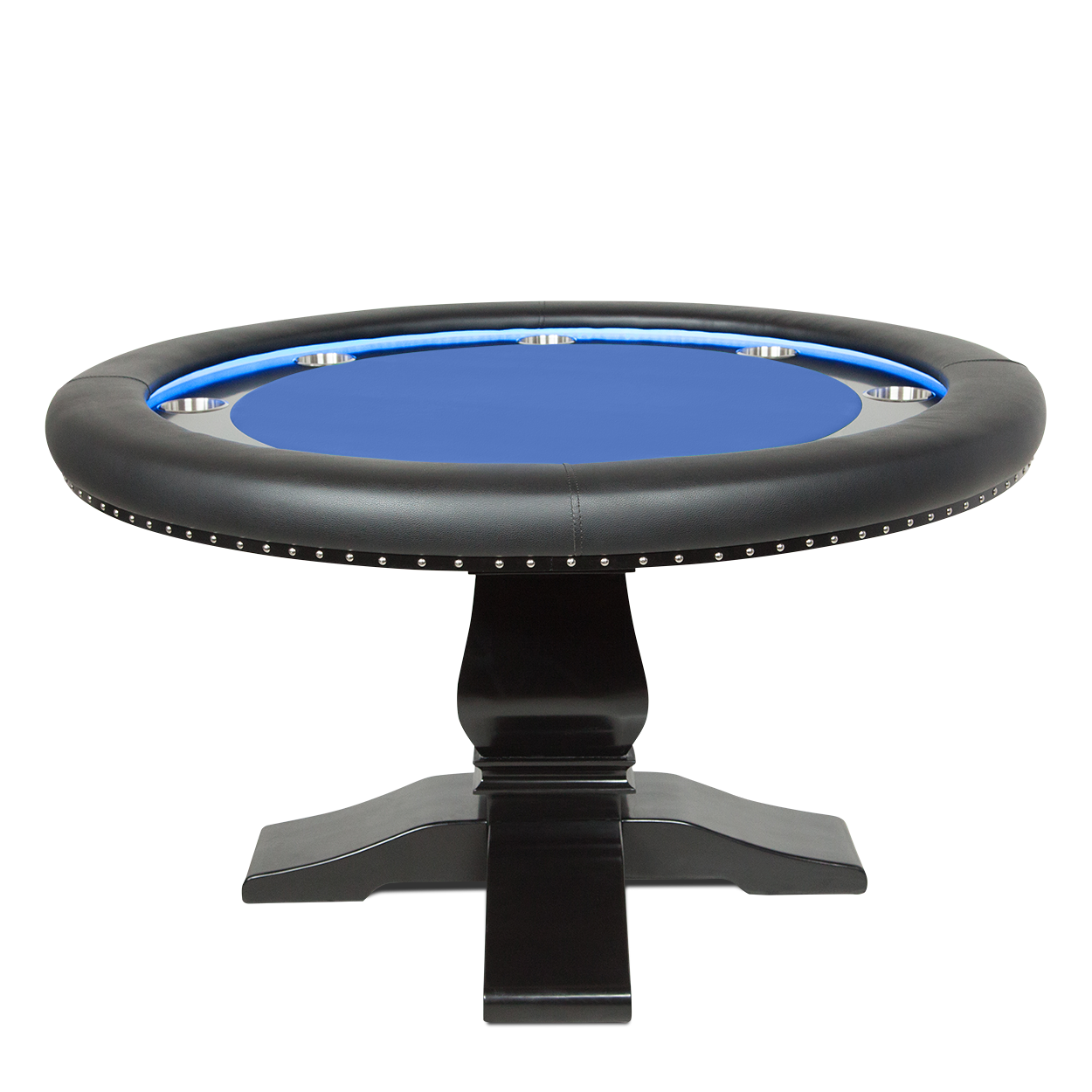 BBO The Ginza LED Poker Table Blue Velveteen Cloth