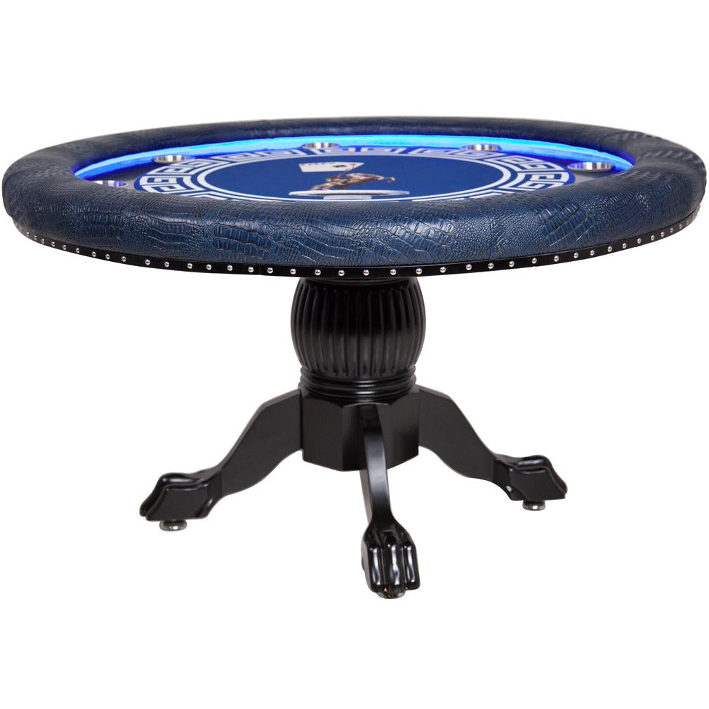 BBO The Ginza LED Poker Table Custom Blue Arm Rest
