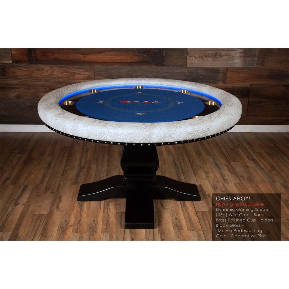 BBO The Ginza LED Poker Table Full Custom Blue