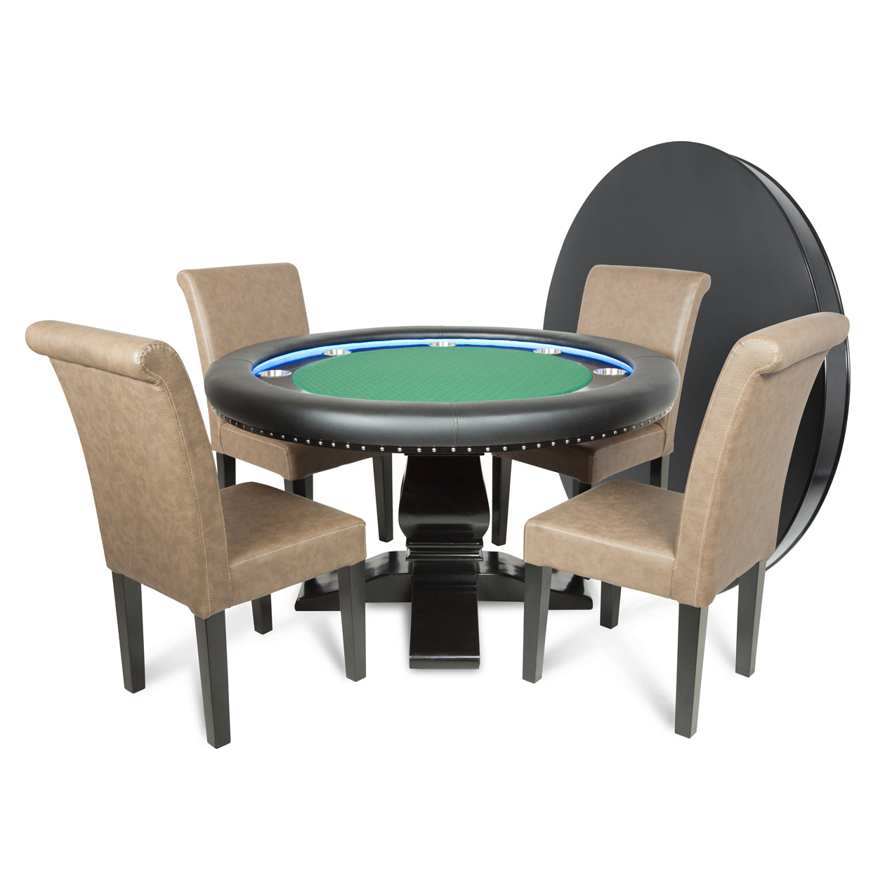 BBO The Ginza LED Poker Table Green Speed Cloth Dining set