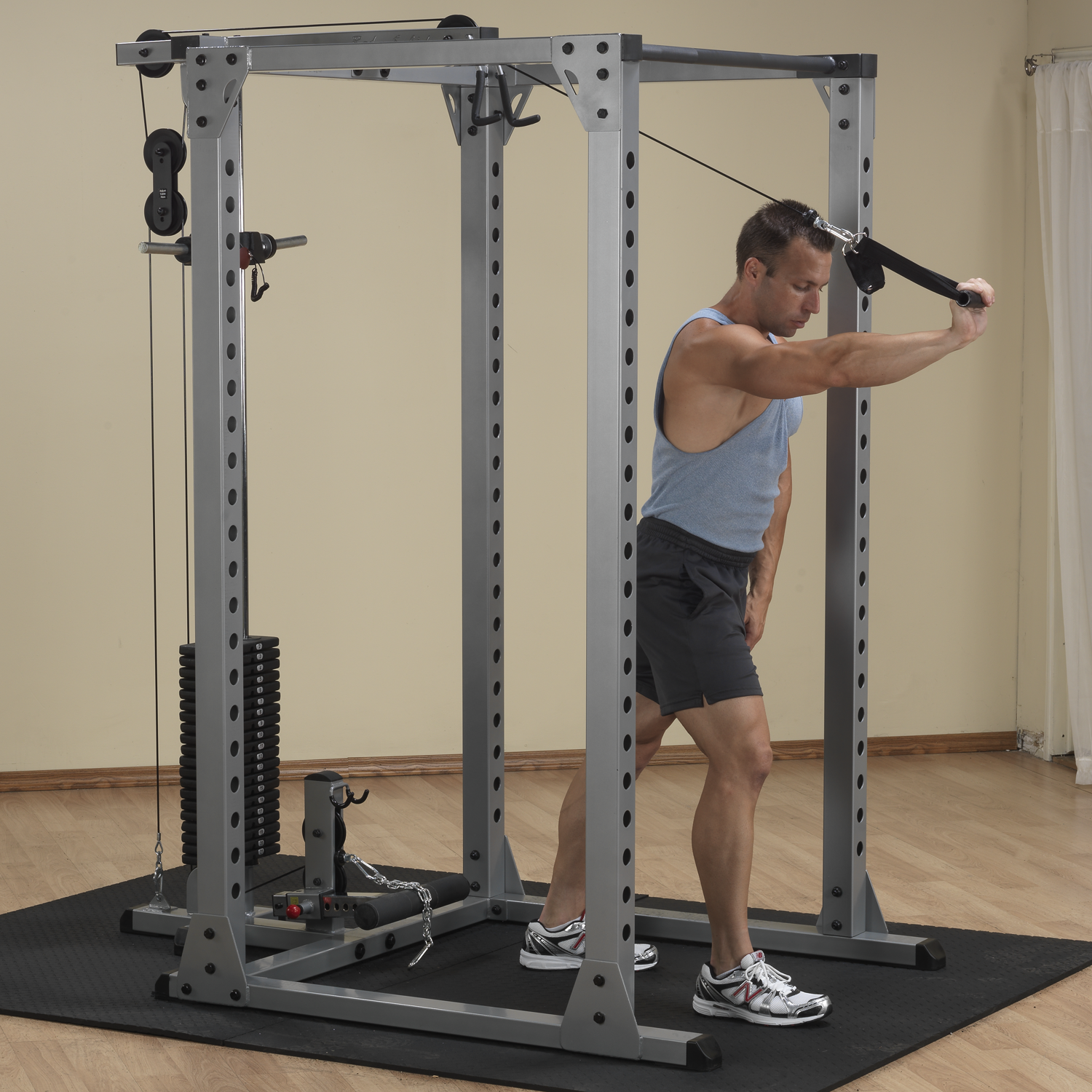 Body-Solid Pro Power Rack-GPR378 Over Head TriExt