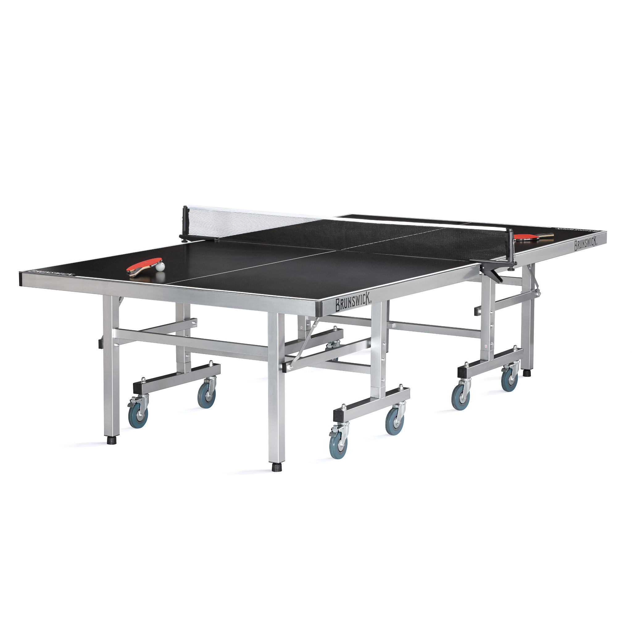 Brunswick Smash 7.0 Outdoor Folding Table Tennis Ping Pong Table - Black