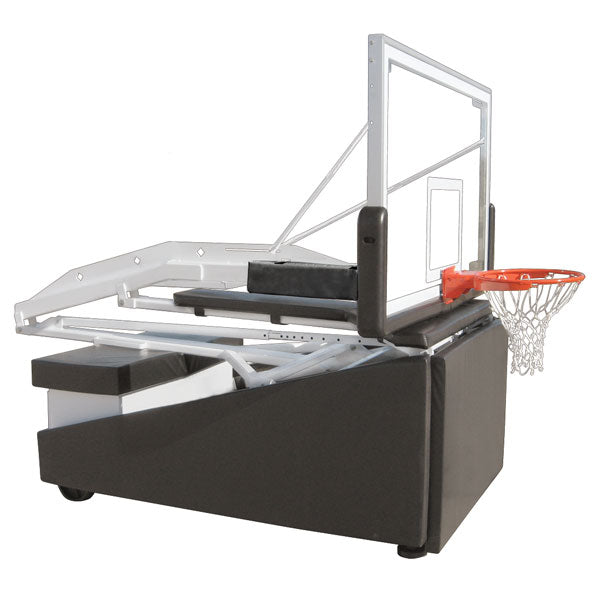 First Team Tempest Official Size Portable Basketball Goal Series Folded