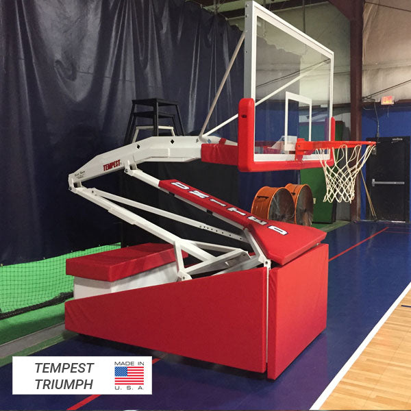 First Team Tempest Official Size Portable Basketball Goal Series Red