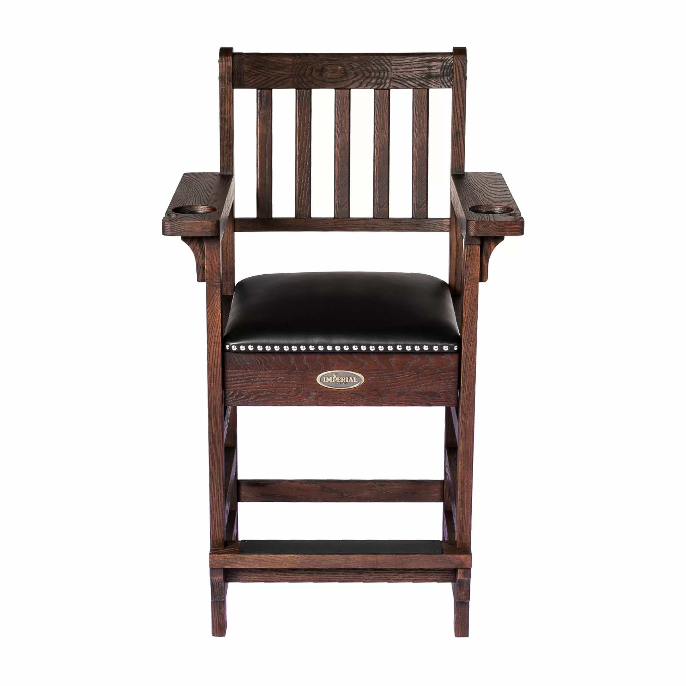 Imperial USA Premium Spectator Chair with Drawer Dark Weathered Chestnut