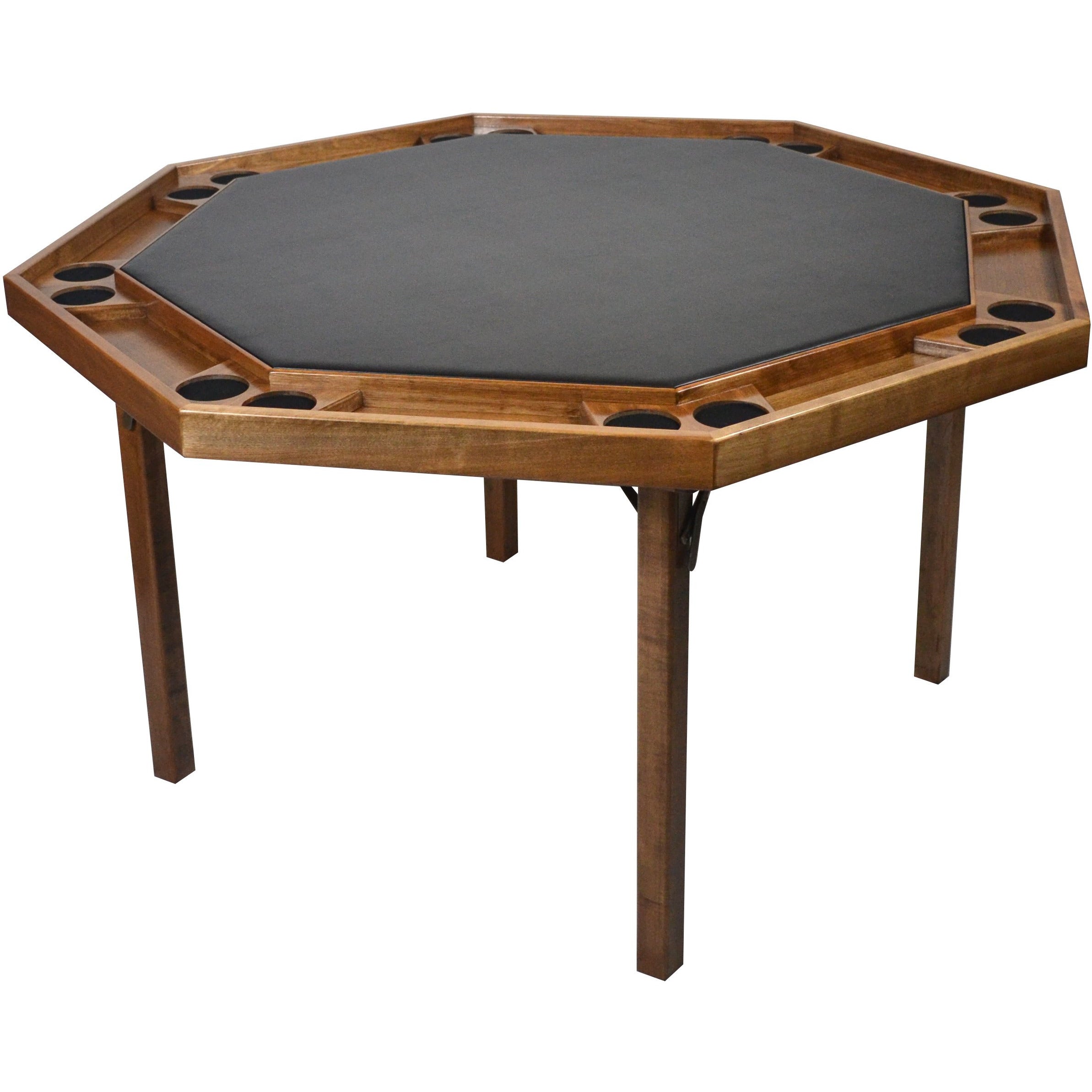 Kestell 8 Player 57" Oak Contemporary Folding Poker Table