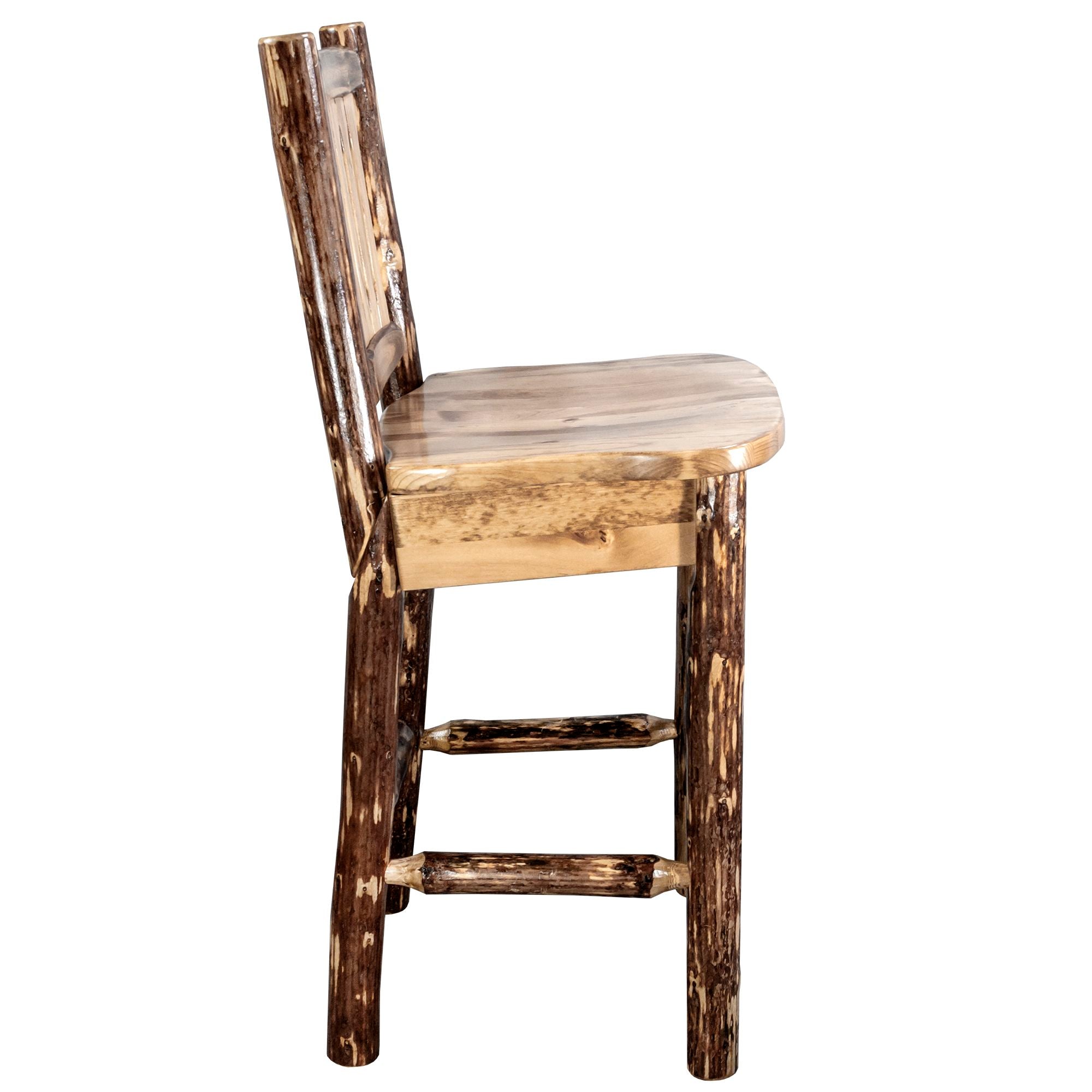 Montana Glacier Country Collection MWGCBSWNR Barstool With Back right side