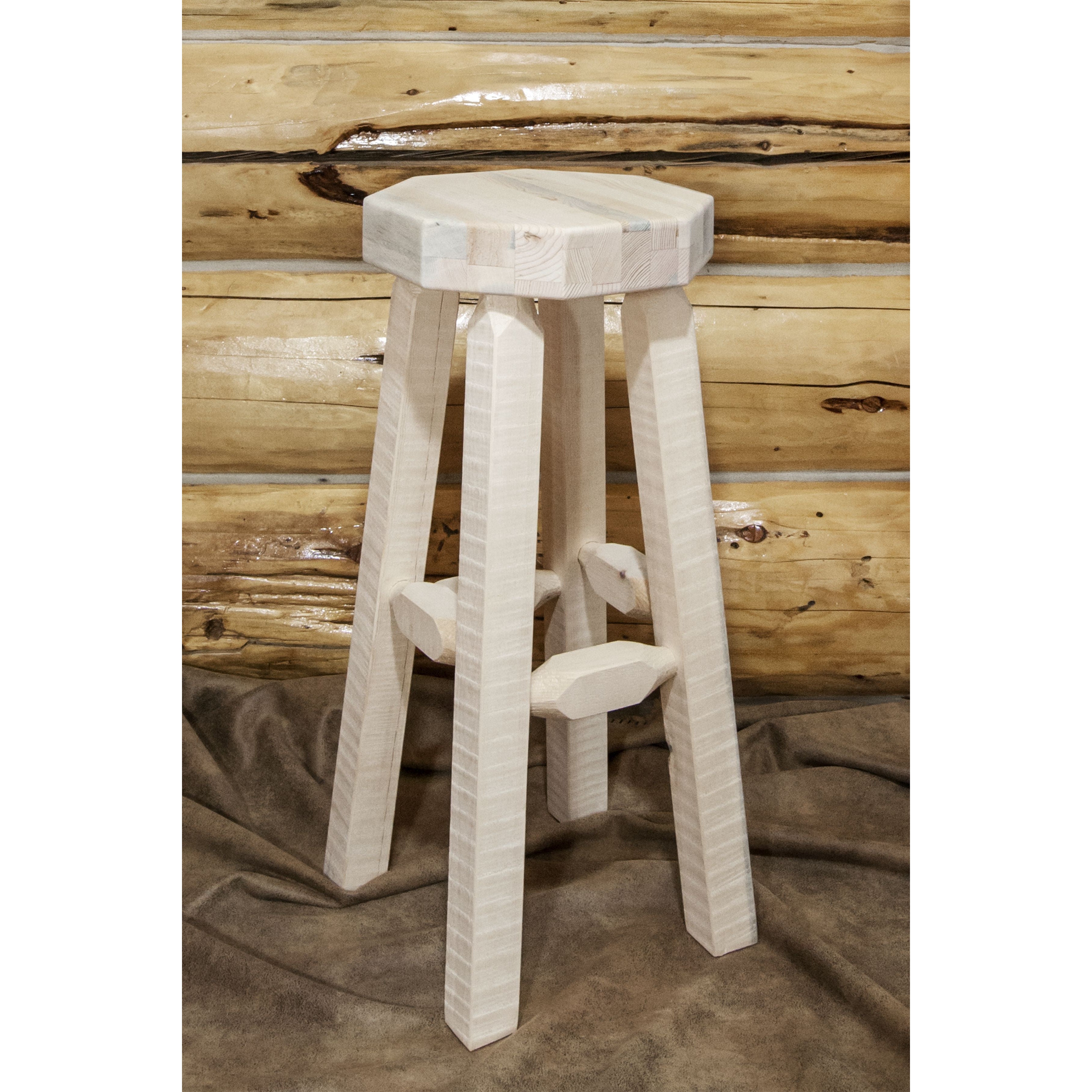 Montana Woodworks Homestead Collection MWHCBN Backless Barstool Ready Finish