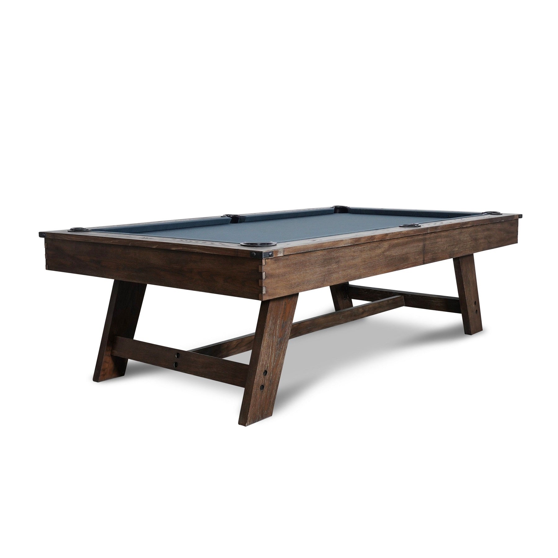 Nixon Billiards Hunter Slate Pool Table Brushed Walnut Wood Leg