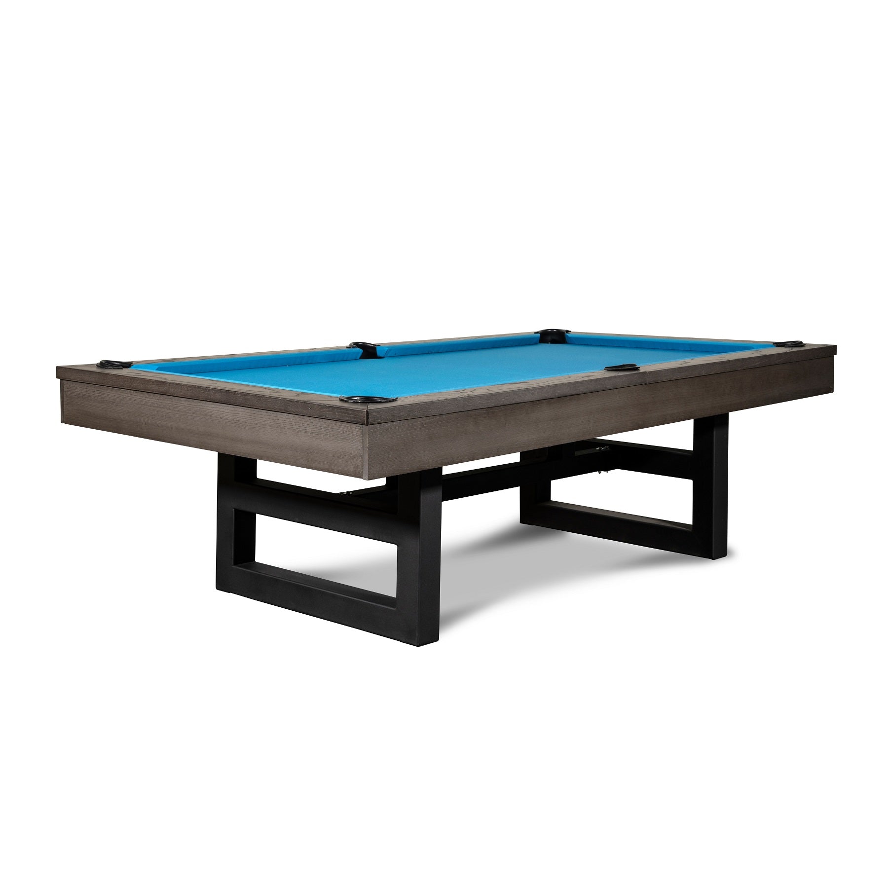 Nixon Billiards Mckay Slate Pool Table ISAF-90070/ISAF-90071 Charcoal Corner Side Angle