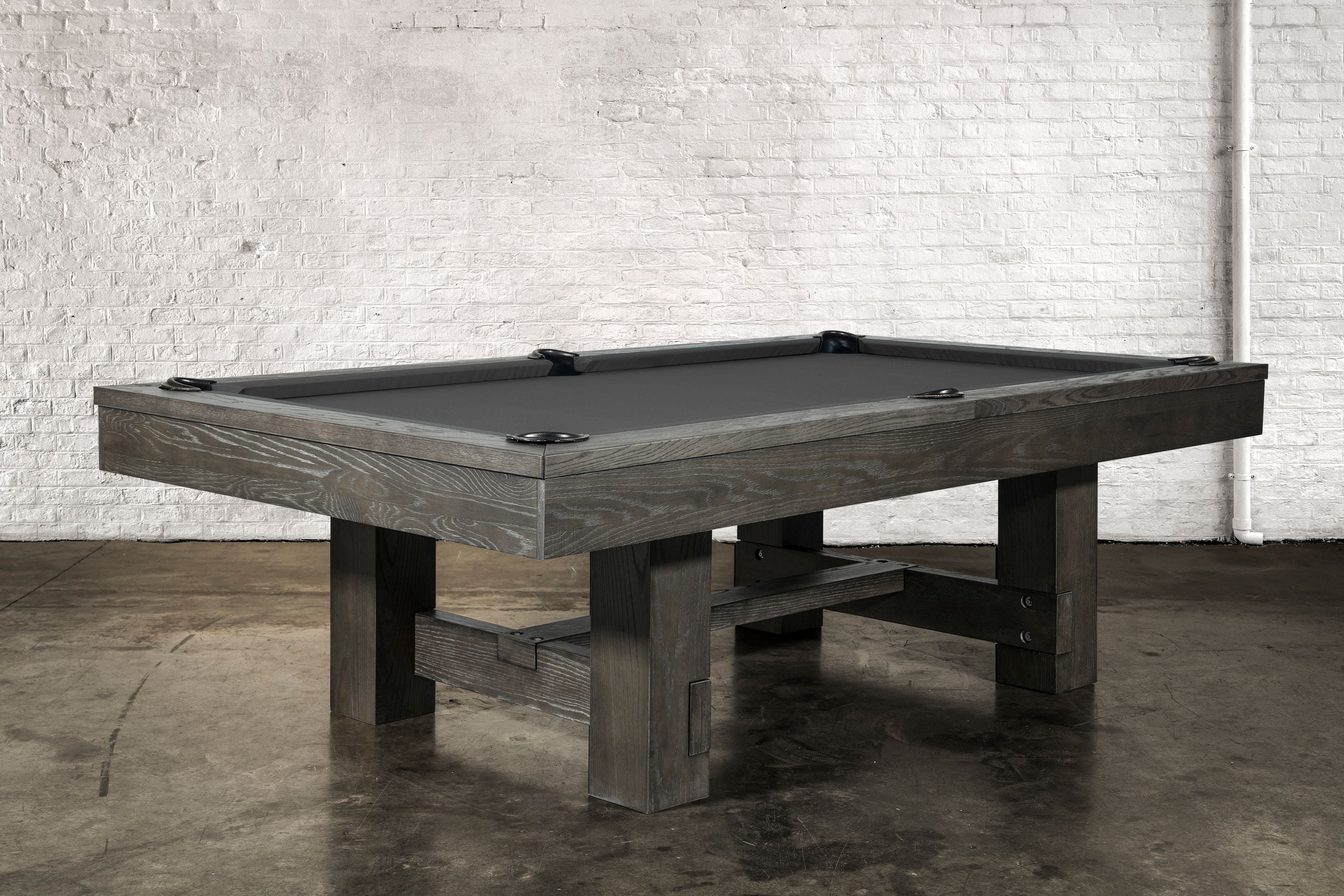 Nixon Rocky Dakota Slate Pool Table ISAF-90034 / ISAF-90035 Charcoal Corner angle Lifestyle
