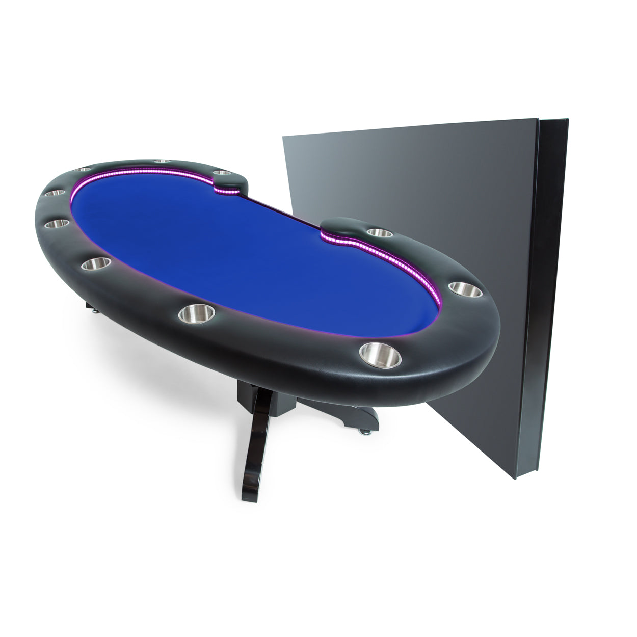 BBO The Lumen HD Poker Table Velveteen Blue With Dining Top