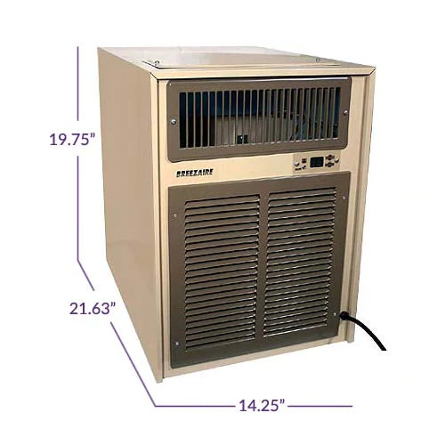 Breezaire WKL 3000 Wine Cellar Cooling Unit Dimensions