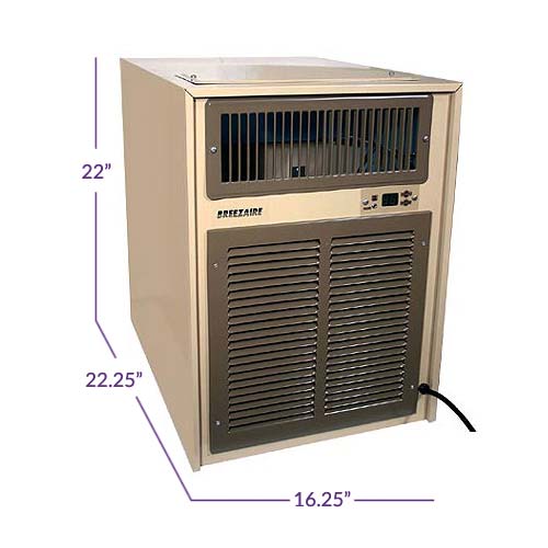 Breezaire WKL 6000 Wine Cellar Cooling Unit Dimensions