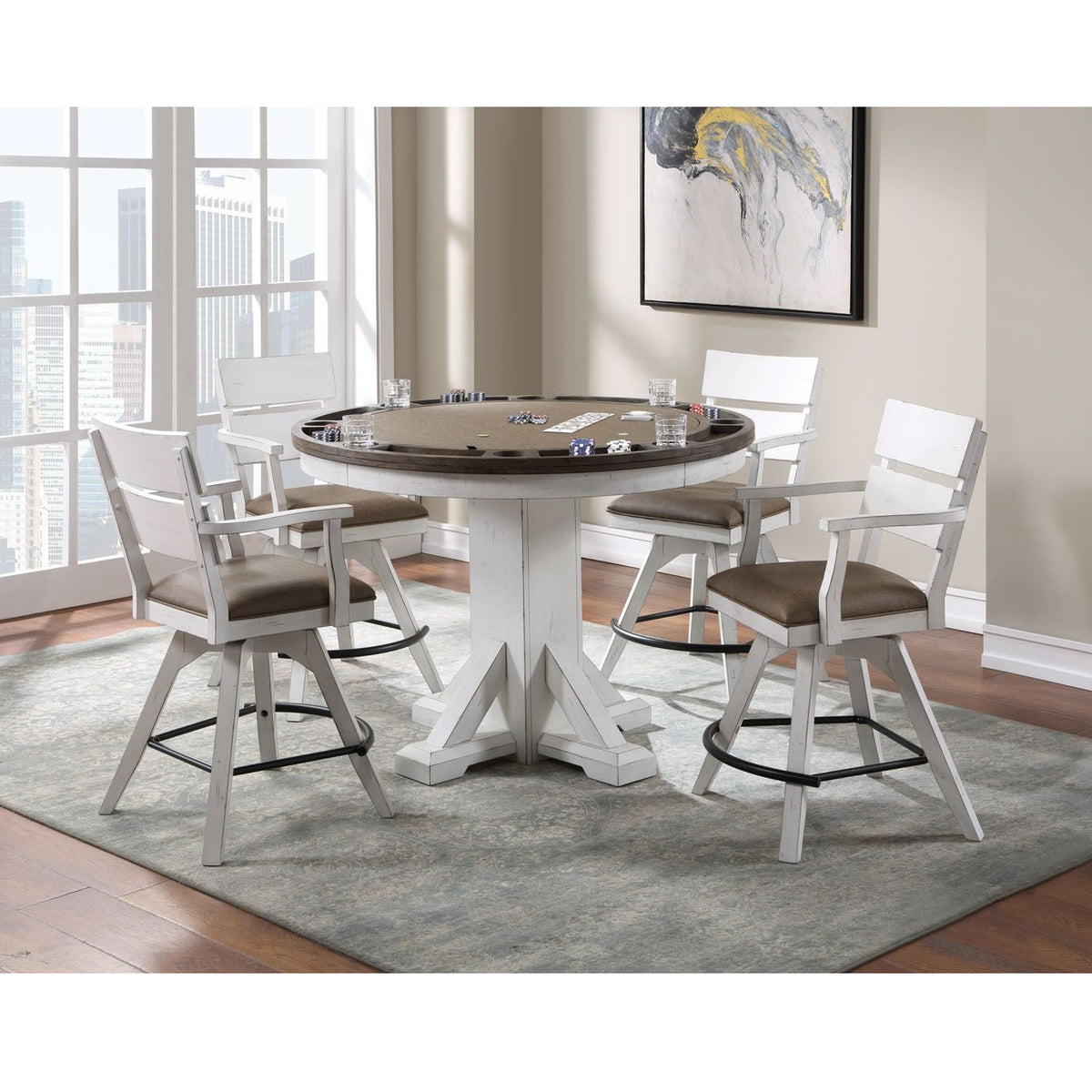 ECI Furniture La Sierra Round Game Table The Game Room Plus