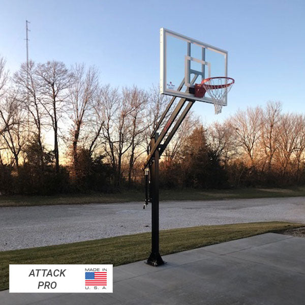 frist team attack select in ground adjustable basketball goal ft1400select outdoor
