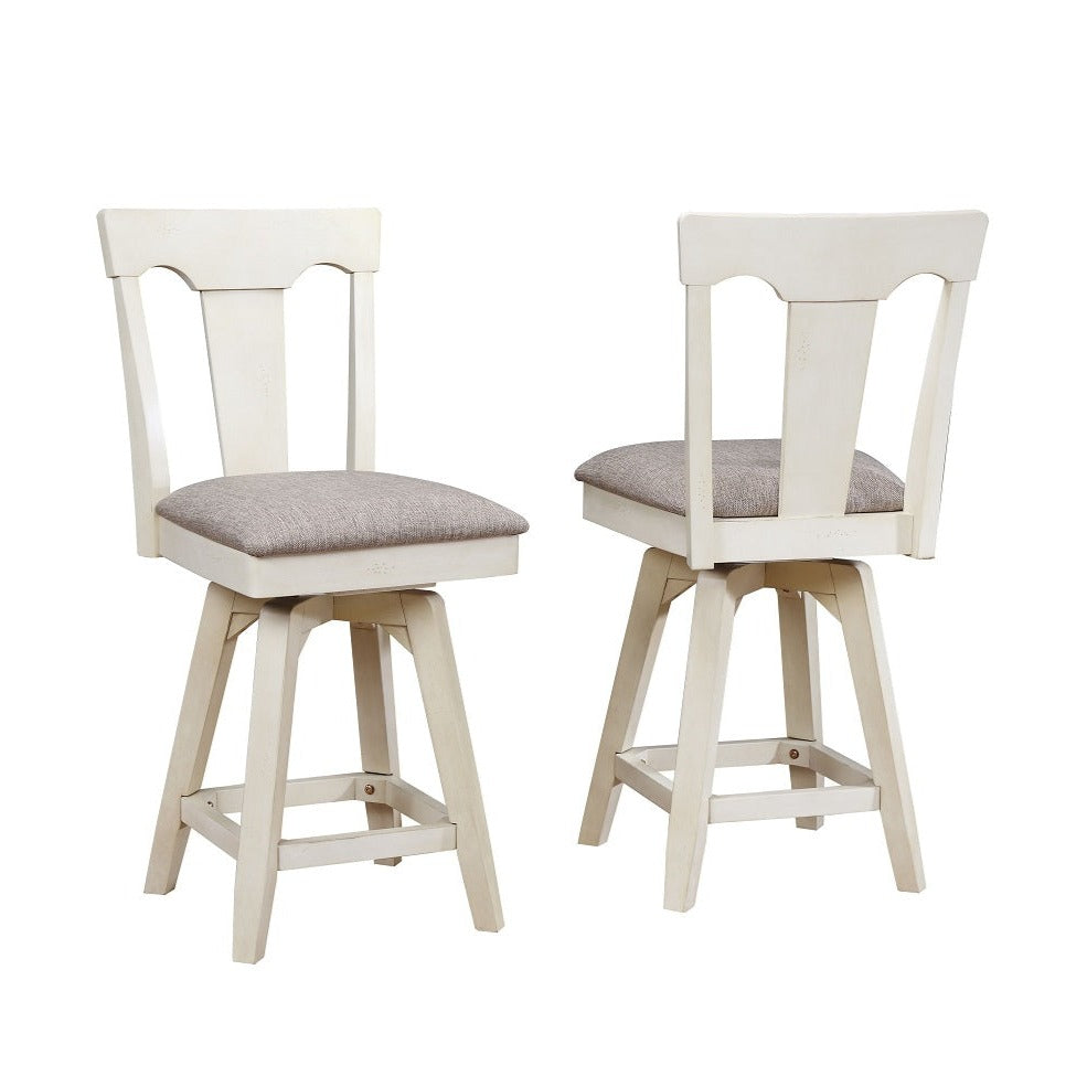 ECI Furniture Choices Panel Back Counter Height Stool with Upholstered (2pcs)