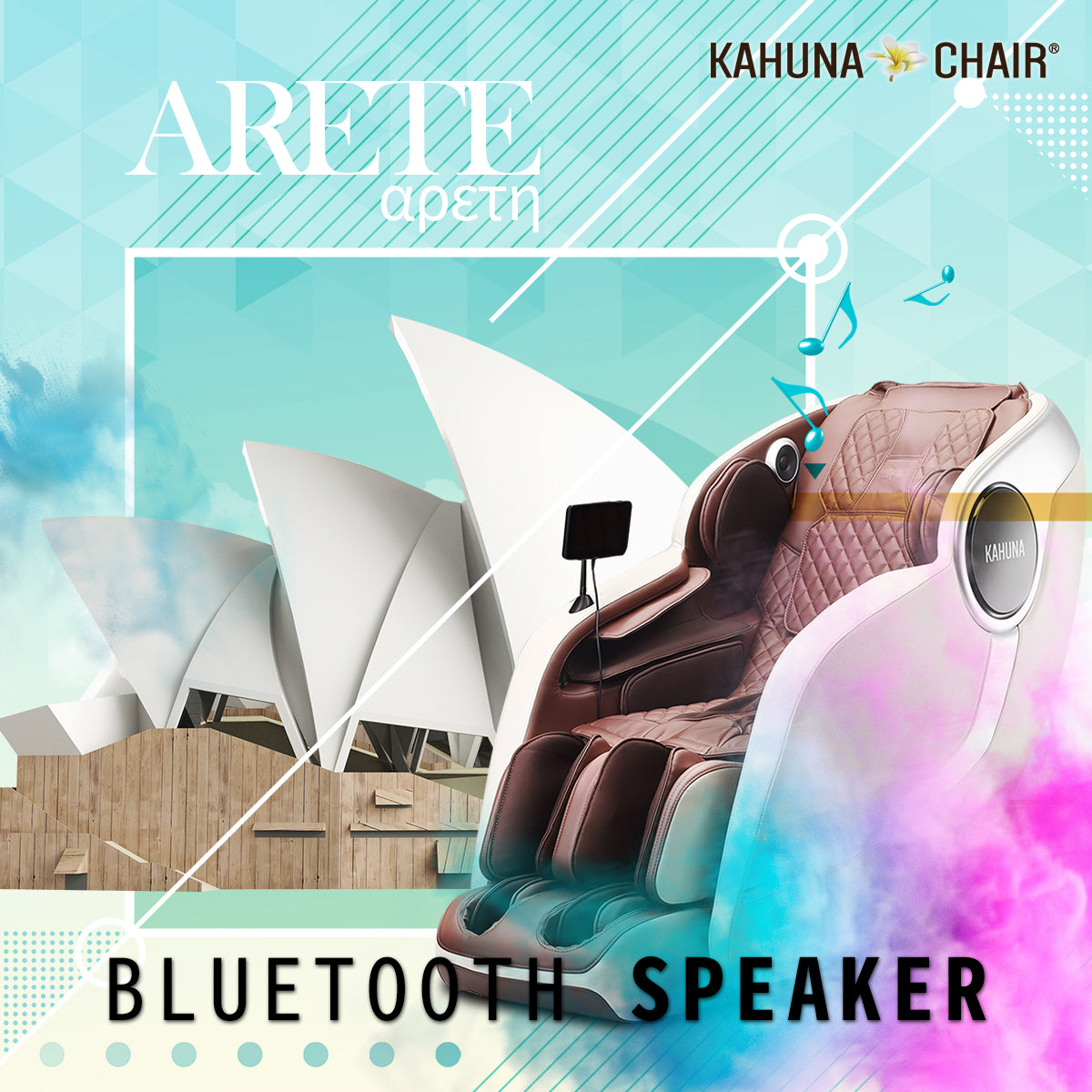 kahuna Em Arete Massage chair with bluetooth speaker