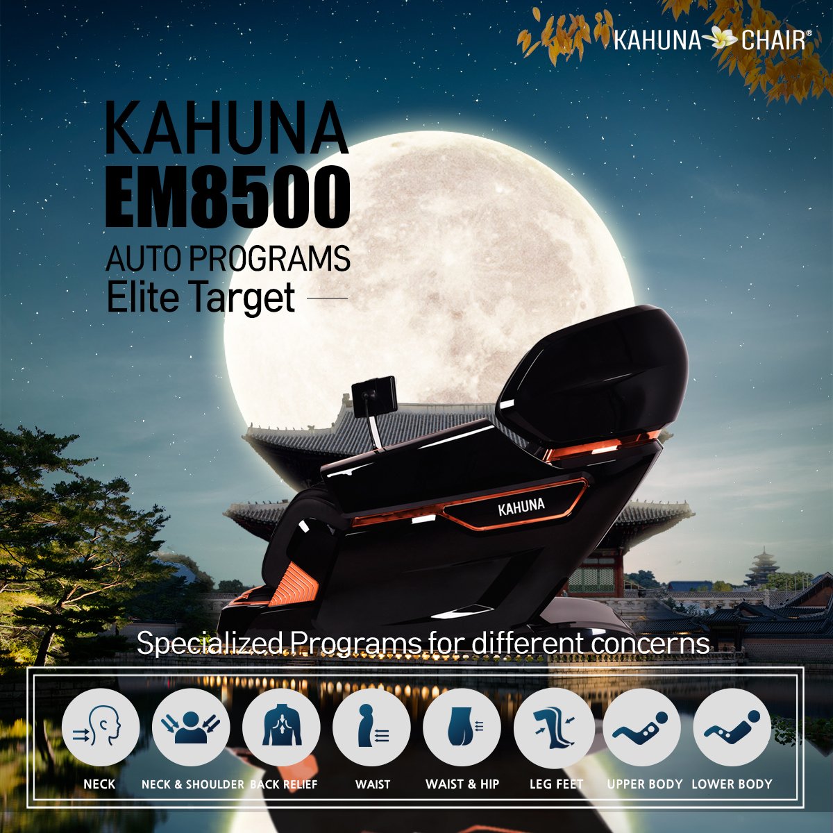 kahuna massage chair em8500 auto programs Elite target