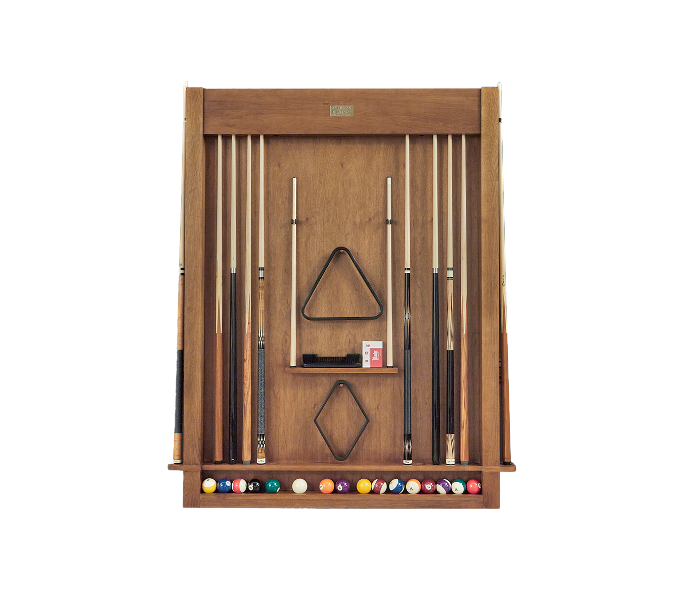 American Heritage Alta Wall Mounted Cue Rack 12 (Brushed Walnut)