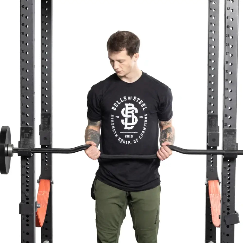 Bells Of Steel Rackable EZ Curl Bar 2.0 ECoat & Bright Zinc REZC2B The Game Room Plus