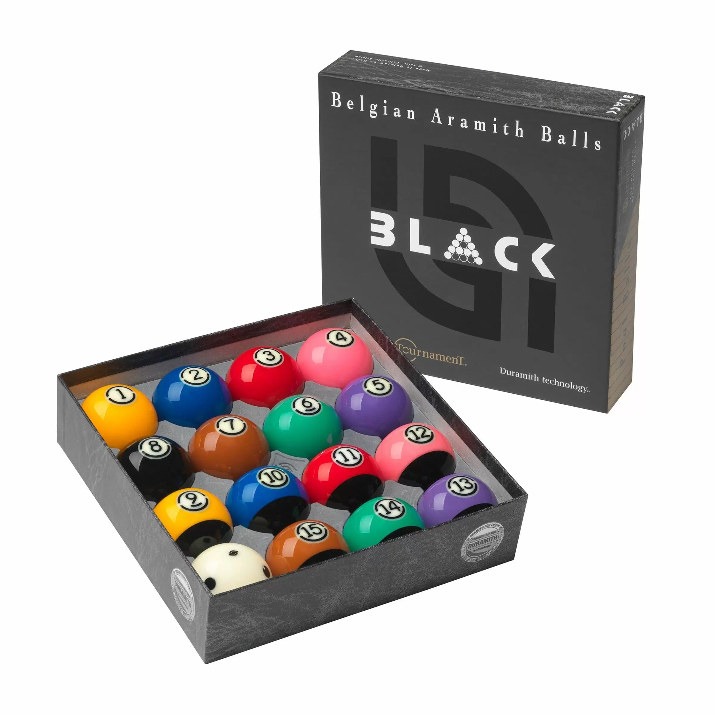Aramith Black Billiard Ball Set