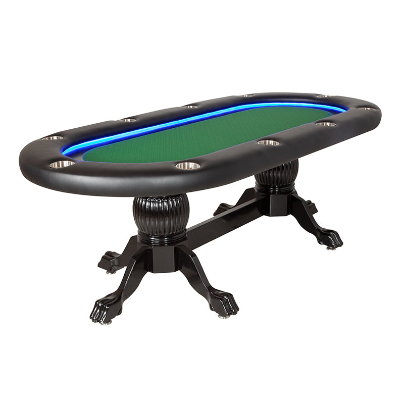 BBO Elite Alpha LED Poker Table Speed Suit Green