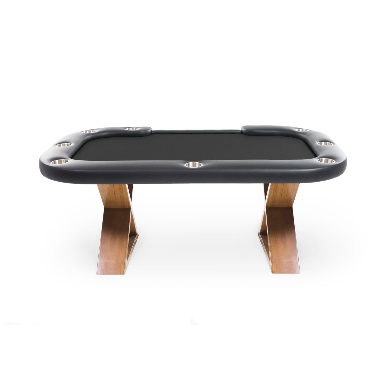 BBO Helmsley Poker Table Rustic Wood Dealers Cut Black Speed Suited