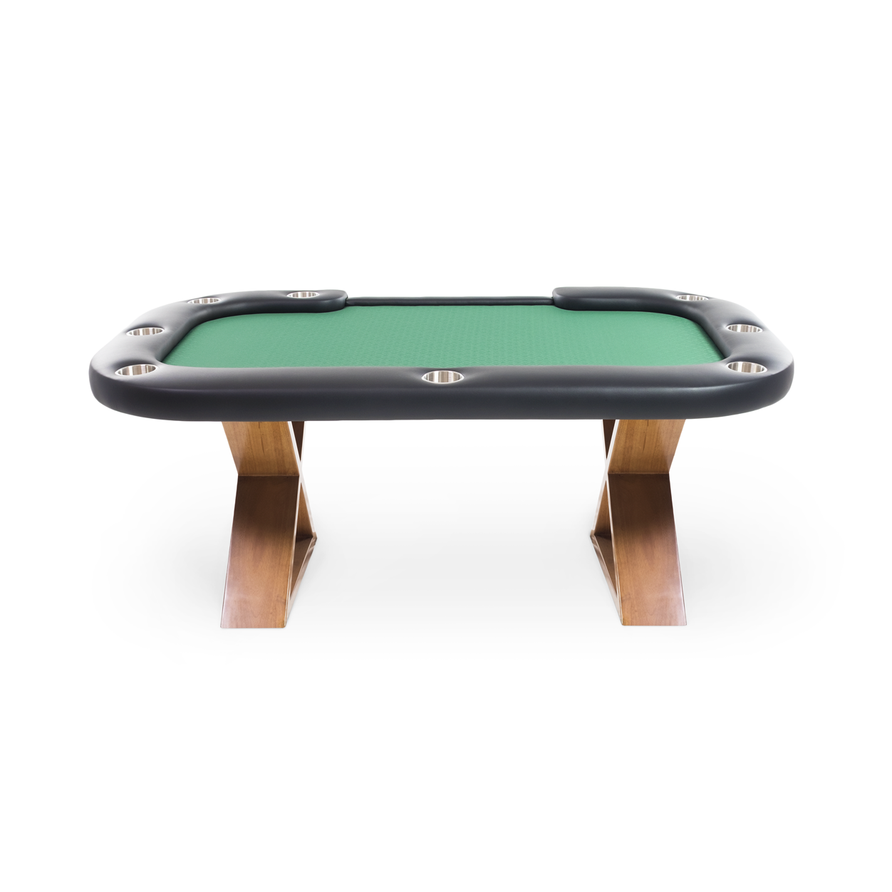 BBO Helmsley Poker Table Rustic Wood Dealers Cut Green Speed Suited