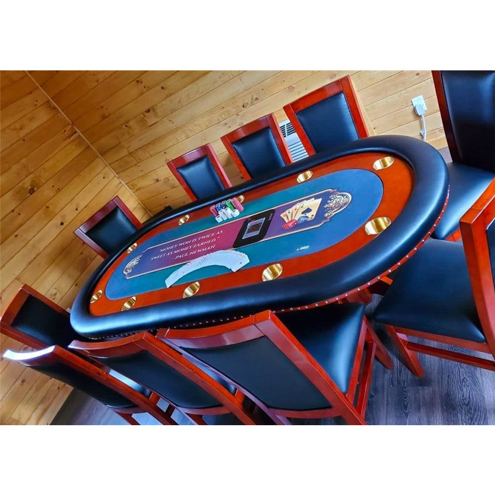 BBO Rockwell Poker Table Custom Surface With BBO Classic Chairs
