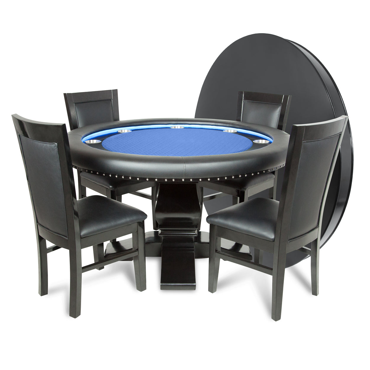 BBO The Ginza LED Poker Table Blue Speed Cloth Dining set