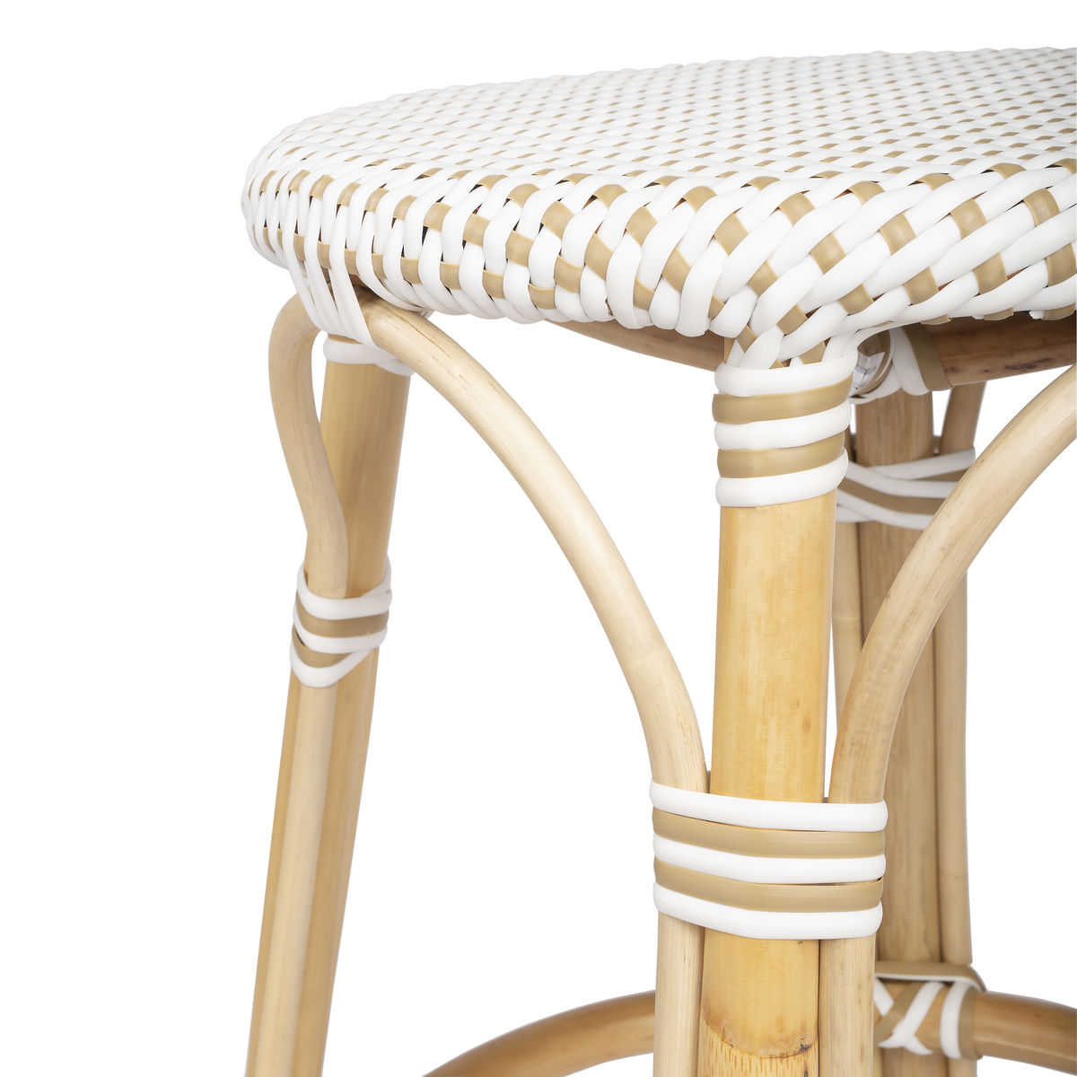 Butler Specialty Designers Edge 9371415 Counter Stool Beige White Transitional Rattan