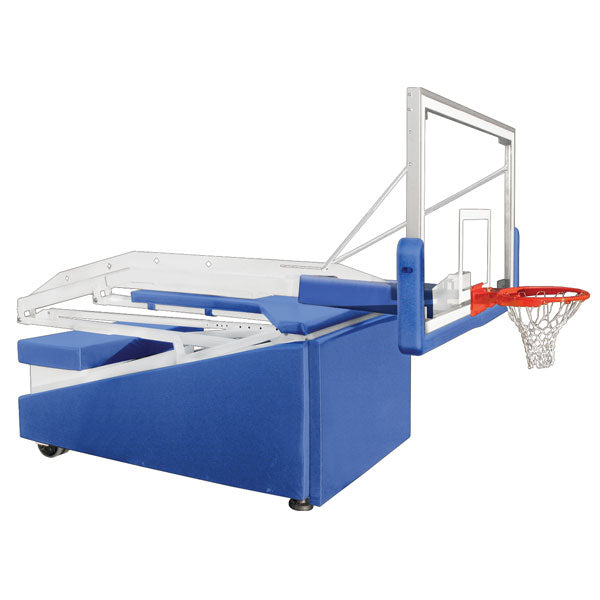 First Team Hurricane Official Size Portable Basketball Goal Series Folded