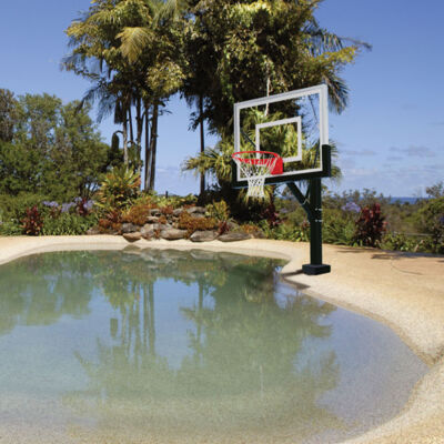 First Team HydroSport Fixed Poolside Basketball Goal Series outdoor