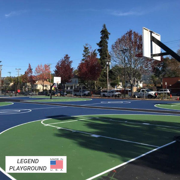 First Team Legend Fixed Height Basketball Goal Series Outdoor court