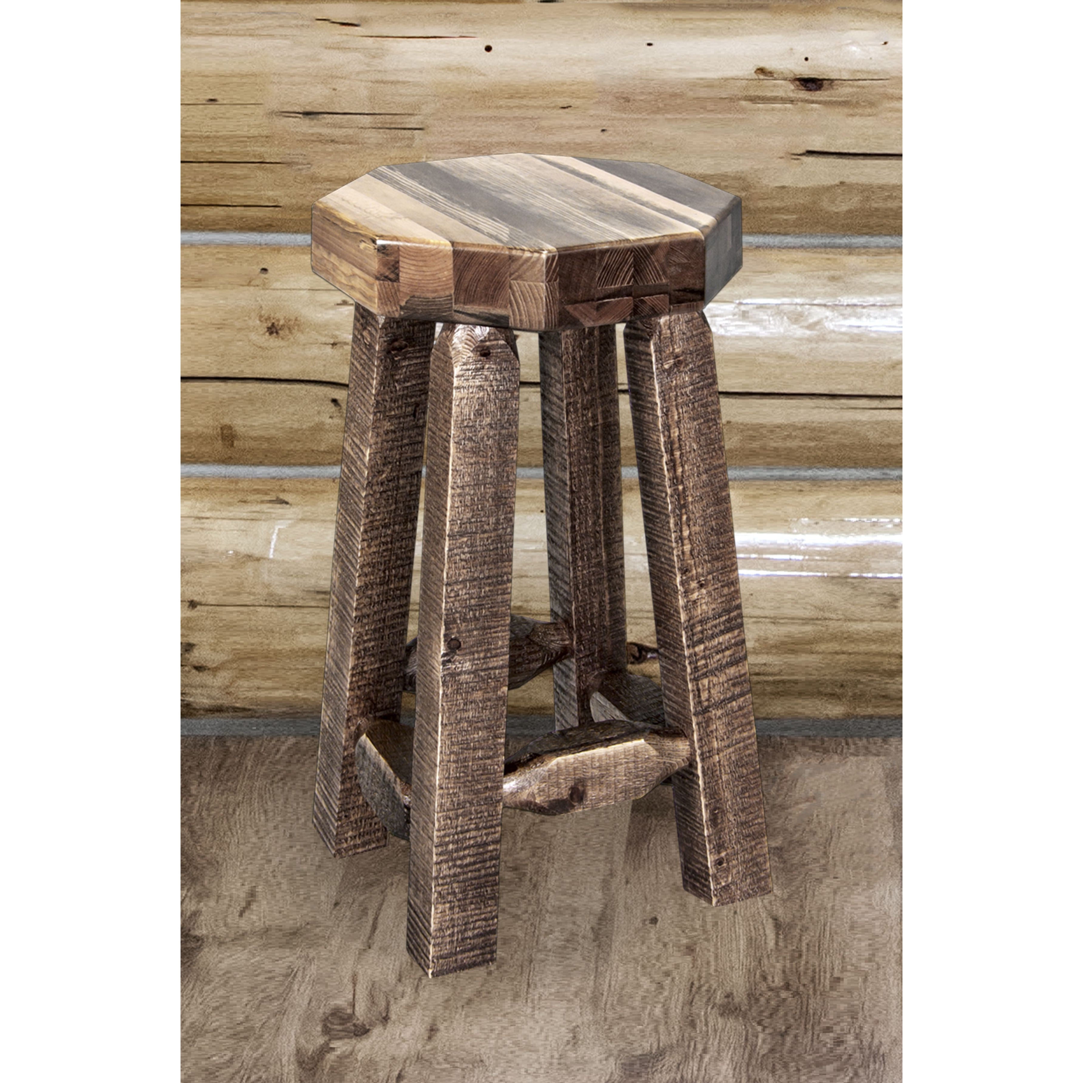 Homestead Collection Backless-Barstool Stain Lacquer Finish MWHCBNSL24