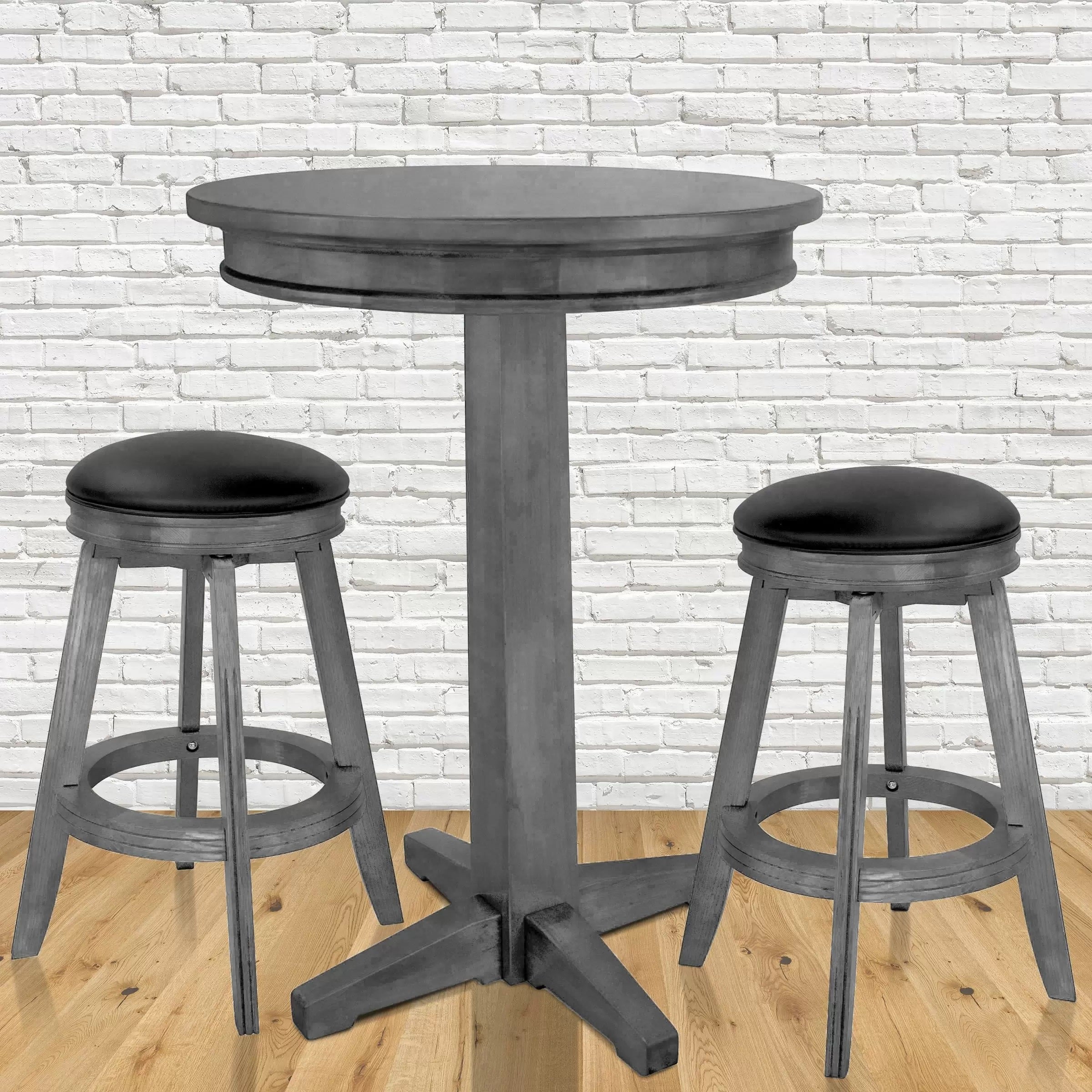 Imperial USA Bar Stool 1pair Silver Mist with Table