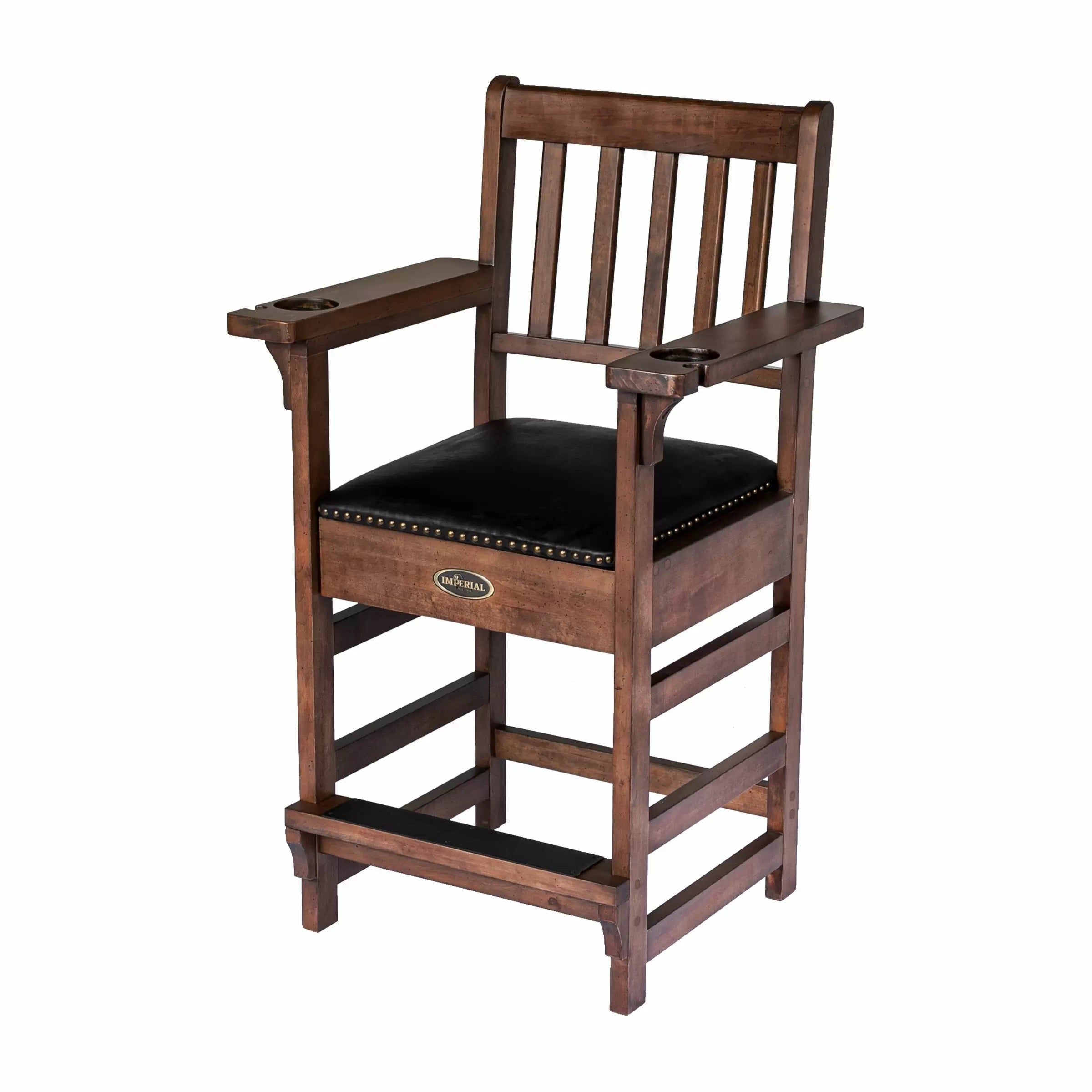 Imperial USA Premium Spectator Chair with Drawer Whiskey left angle