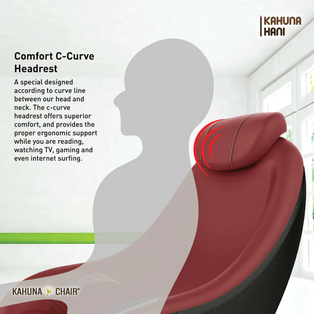 Kahuna HANI L-TRACK COMPACT Massage Chair C-Curve Headrest