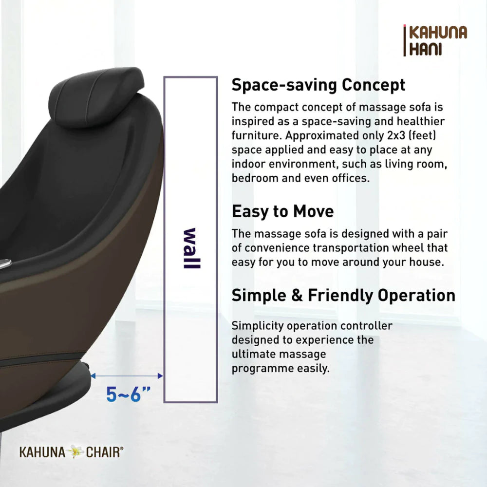 Kahuna HANI L-TRACK COMPACT Massage Chair Wall fit