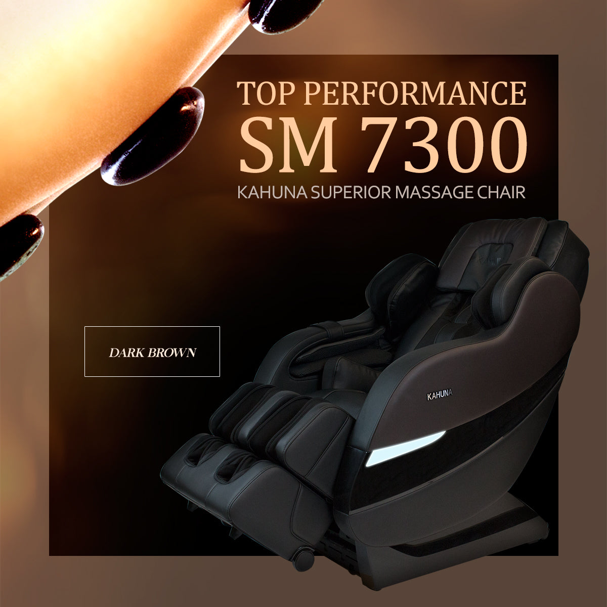 Kahuna SM-7300 Massage Chair Dark Brown