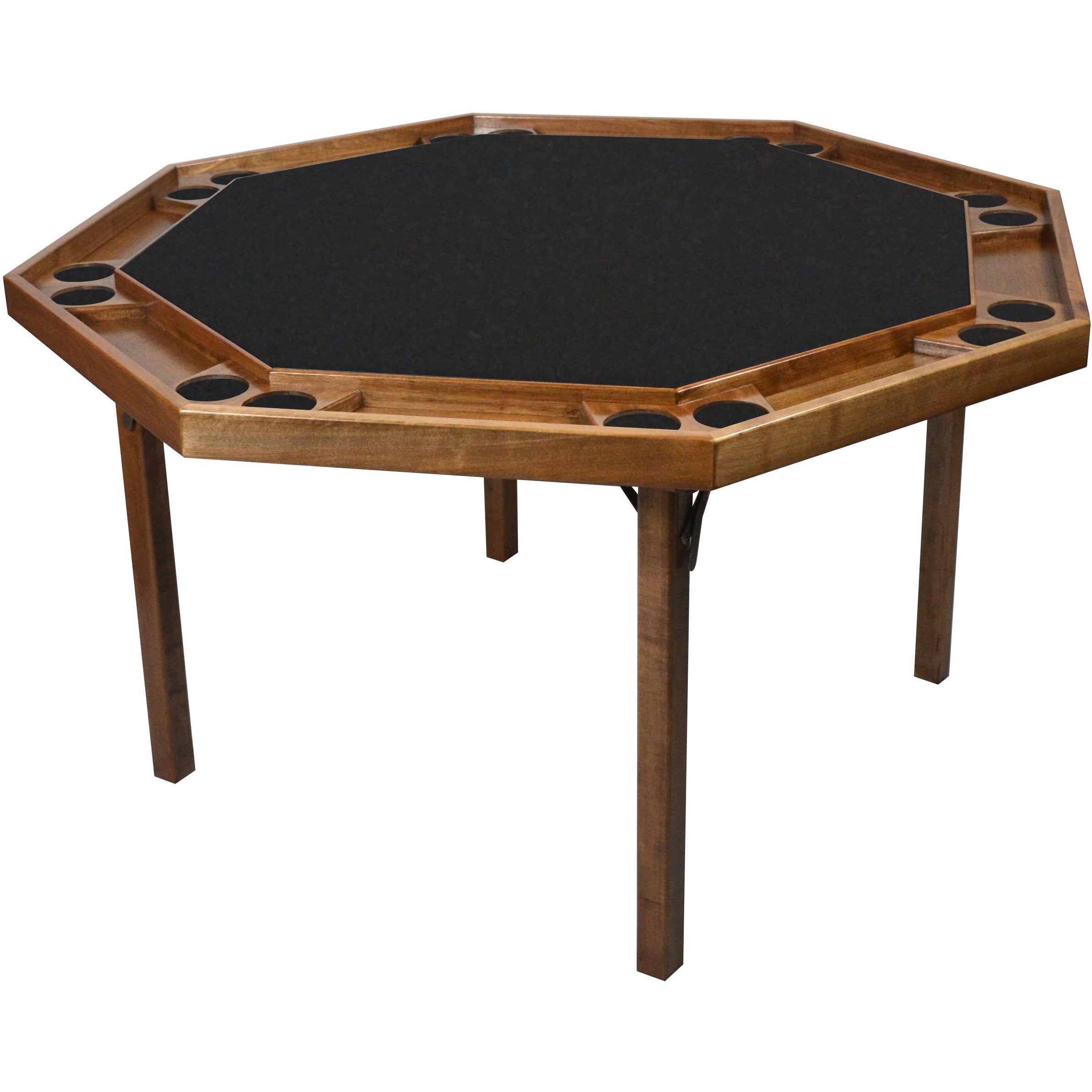 Kestell 8 Player 52" Oak Contemporary Folding Poker Table