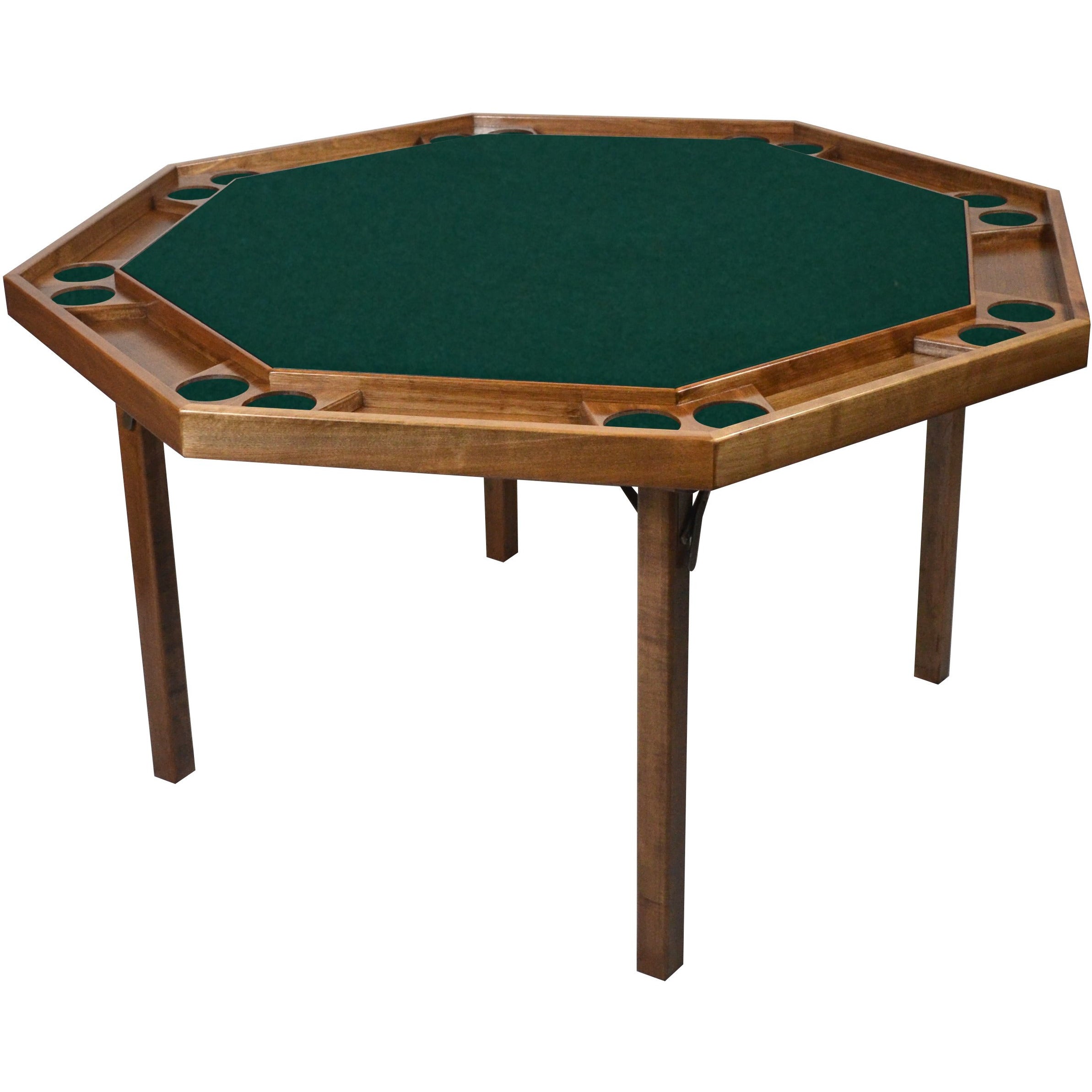 Kestell 8 Player 57" Oak Contemporary Folding Poker Table