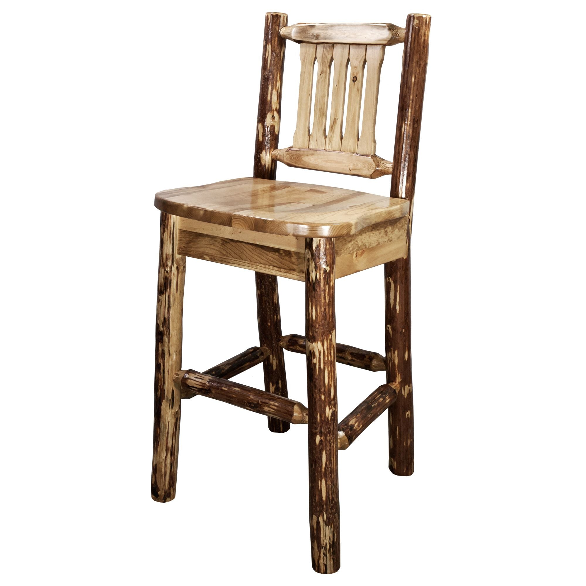 Montana Glacier Country Collection MWGCBSWNR Barstool With Back